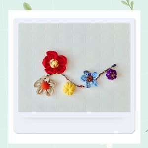 Fabric flower/fruit/veggie charms